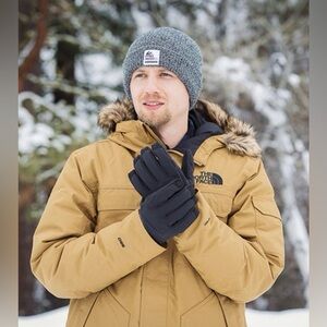 The North Face Camel Jacket with Fur Trim